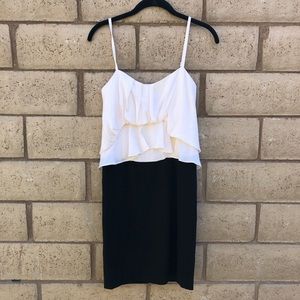 BCBG cocktail dress - cream & black